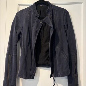 Free People Vegan Suede Leather Moto Jacket